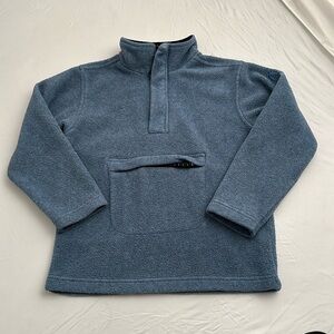 Bhs (UK brand) Boys quarter zip light blue fleece mock neck pullover